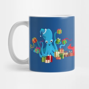 Octopus Wrapping Presents Mug